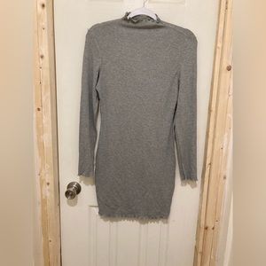 Grey form fitting dress